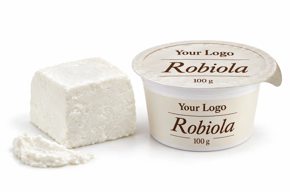 Robiola soft Italian cheese with retail cup