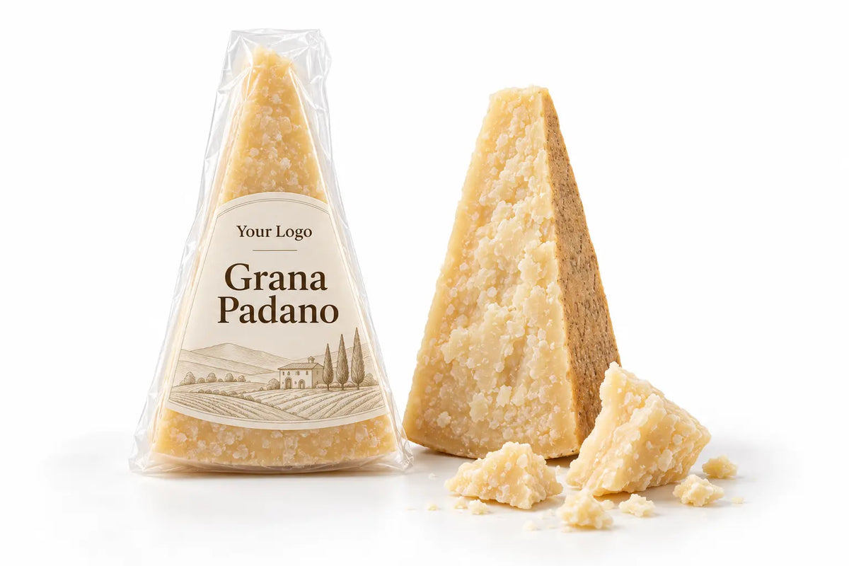 Grana Padano cheese wedge