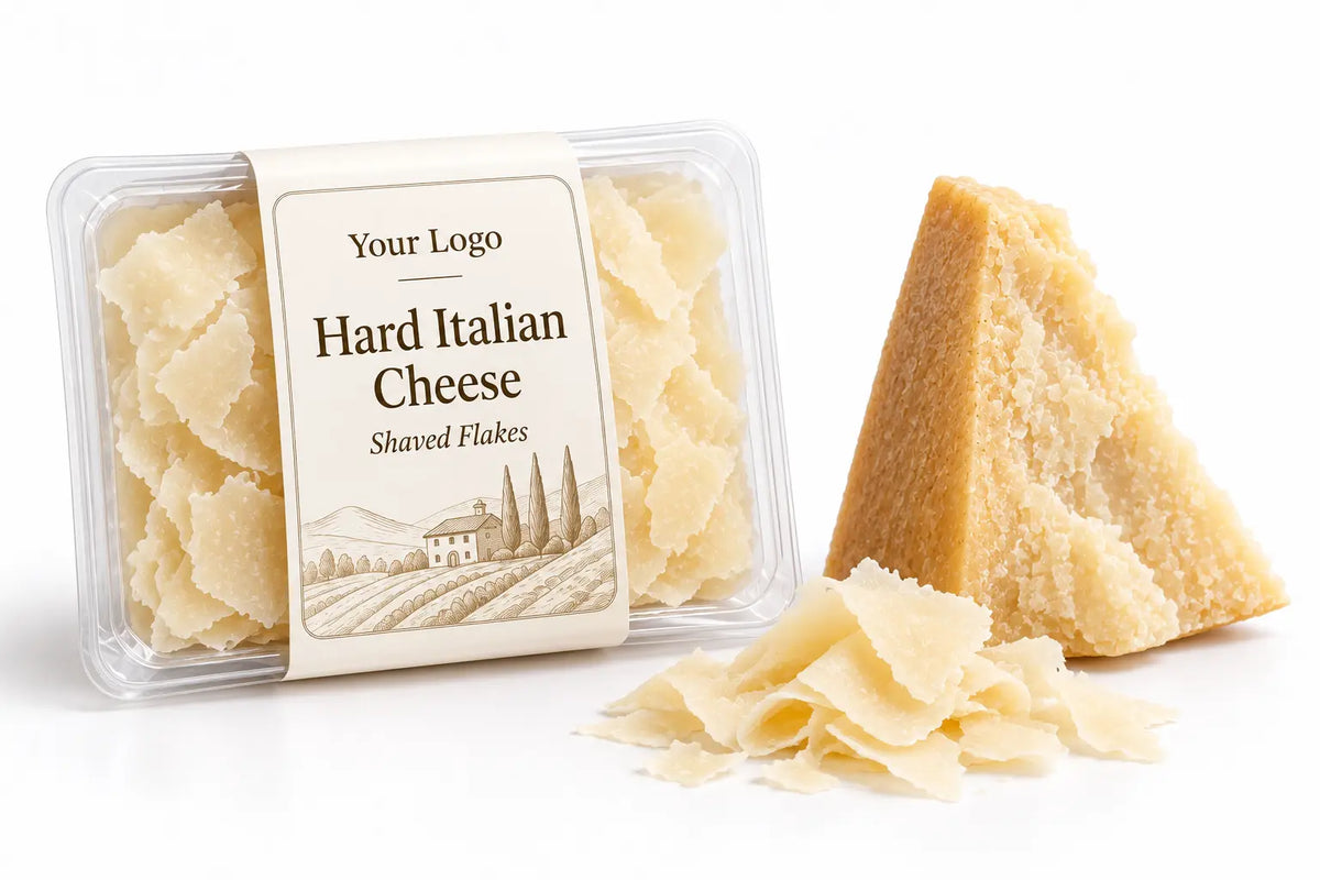 Hard Italian cheese shaved flakes
