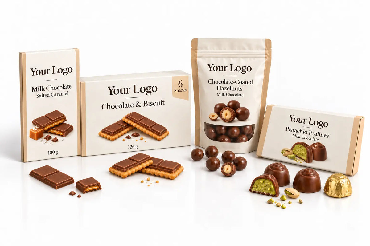 Private label chocolate collection for retail and foodservice