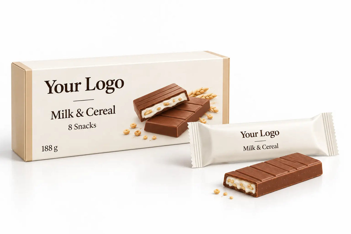 Milk and cereal chocolate snack multipack